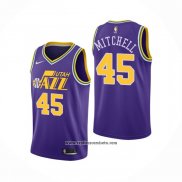 Camiseta Utah Jazz Donovan Mitchell #45 Classic 2018-19 Violeta