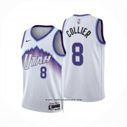 Camiseta Utah Jazz Isaiah Collier NO 8 Association 2025-26 Blanco