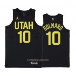 Camiseta Utah Jazz Leandro Bolmaro #10 Statement 2022-23 Negro