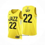 Camiseta Utah Jazz Rudy Gay #22 Icon 2022-23 Amarillo