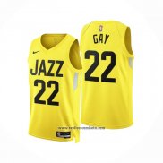 Camiseta Utah Jazz Rudy Gay #22 Icon 2022-23 Amarillo