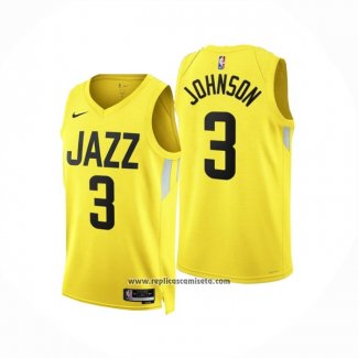 Camiseta Utah Jazz Stanley Johnson #3 Icon 2022-23 Amarillo