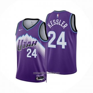 Camiseta Utah Jazz Walker Kessler NO 24 Icon 2025-26 Violeta