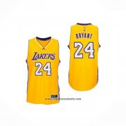 Camiseta Los Angeles Lakers Kobe Bryant #24 Amarillo