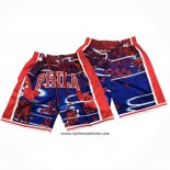 Pantalone Philadelphia 76ers Lunar New Year Mitchell & Ness Just Don Rojo