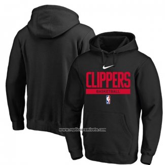 Sudaderas con Capucha Los Angeles Clippers Practice Performance 2022-23 Negro