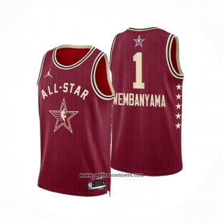 Camiseta All Star 2024 San Antonio Spurs Victor Wembanyama #1 Rojo