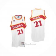 Camiseta Atlanta Hawks Dominique Wilkins #21 Retro Blanco