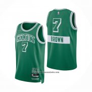 Camiseta Boston Celtics Jaylen Brown #7 Ciudad 2021-22 Verde