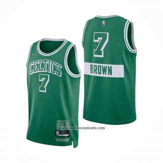 Camiseta Boston Celtics Jaylen Brown #7 Ciudad 2021-22 Verde