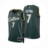 Camiseta Boston Celtics Jaylen Brown #7 Ciudad 2022-23 Verde