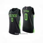 Camiseta Boston Celtics Jayson Tatum #0 Ciudad 2024-25 Negro