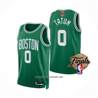 Camiseta Boston Celtics Jayson Tatum #0 Icon 2022 NBA Finals Verde