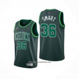 Camiseta Boston Celtics Marcus Smart #36 Earned 2020-21 Verde