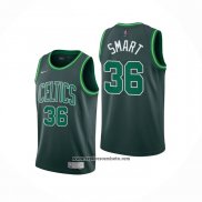 Camiseta Boston Celtics Marcus Smart #36 Earned 2020-21 Verde