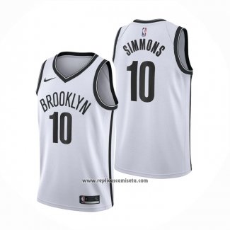 Camiseta Brooklyn Nets Ben Simmons #10 Association 2020 Blanco