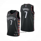 Camiseta Brooklyn Nets Kevin Durant #7 Ciudad 2019-20 Negro