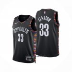 Camiseta Brooklyn Nets Nic Claxton NO 33 Ciudad 2025-26 Negro