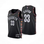 Camiseta Brooklyn Nets Nic Claxton NO 33 Ciudad 2025-26 Negro