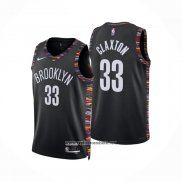 Camiseta Brooklyn Nets Nic Claxton NO 33 Ciudad 2025-26 Negro