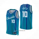 Camiseta Charlotte Hornets Ish Smith #10 Ciudad 2021-22 Azul