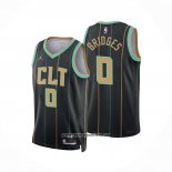 Camiseta Charlotte Hornets Miles Bridges #0 Ciudad 2022-23 Negro
