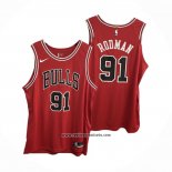 Camiseta Chicago Bulls Dennis Rodman #91 Icon Autentico Rojo