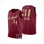 Camiseta Cleveland Cavaliers Jarrett Allen #31 Ciudad 2023-24 Rojo