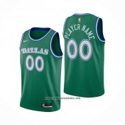 Camiseta Dallas Mavericks Personalizada Hardwood Classics 2020-21 Verde