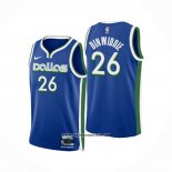 Camiseta Dallas Mavericks Spencer Dinwiddie #26 Ciudad 2022-23 Azul