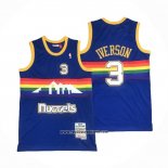 Camiseta Denver Nuggets Allen Iverson #3 Mitchell & Ness 2006-07 Azul