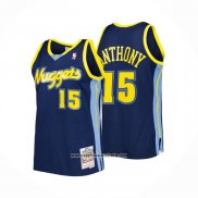 Camiseta Denver Nuggets Carmelo Anthony #15 Mitchell & Ness 2006-07 Azul