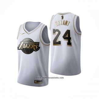 Camiseta Golden Edition Los Angeles Lakers Kobe Bryant #24 Blanco