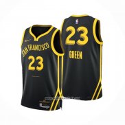 Camiseta Golden State Warriors Draymond Green #23 Ciudad 2023-24 Negro