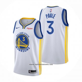 Camiseta Golden State Warriors Jordan Poole #3 Association Blanco