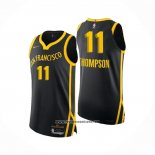 Camiseta Golden State Warriors Klay Thompson #11 Ciudad Autentico 2023-24 Negro