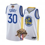 Camiseta Golden State Warriors Stephen Curry #30 Association 2022 NBA Finals Blanco