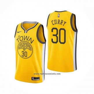 Camiseta Golden State Warriors Stephen Curry #30 Earned Amarillo