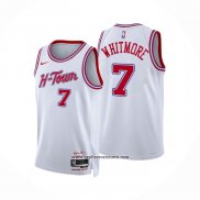 Camiseta Houston Rockets Cam Whitmore NO 7 Ciudad 2025-26 Blanco