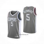 Camiseta Los Angeles Clippers Luke Kennard #5 Earned 2020-21 Gris