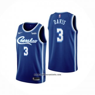 Camiseta Los Angeles Lakers Anthony Davis #3 Classic 2019-20 Azul