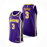 Camiseta Los Angeles Lakers Anthony Davis #3 Statement Autentico Violeta