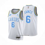 Camiseta Los Angeles Lakers LeBron James #6 Classic 2022-23 Blanco