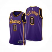 Camiseta Los Angeles Lakers Russell Westbrook #0 Statement 2022-23 Violeta