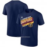 Camiseta Manga Corta Denver Nuggets 2023 Southwest Division Champions Locker Room Azul