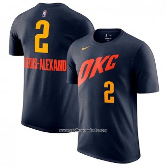 Camiseta Manga Corta Oklahoma City Thunder Shai Gilgeous-Alexander Ciudad 2023-24 Azul