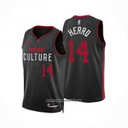 Camiseta Miami Heat Tyler Herro #14 Ciudad 2023-24 Negro