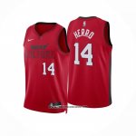 Camiseta Miami Heat Tyler Herro #14 Ciudad 2024-25 Rojo