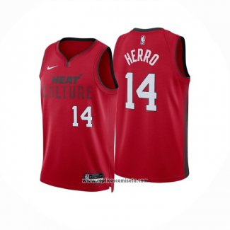 Camiseta Miami Heat Tyler Herro #14 Ciudad 2024-25 Rojo