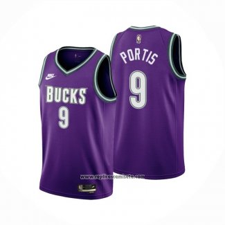 Camiseta Milwaukee Bucks Bobby Portis #9 Classic 2022-23 Violeta